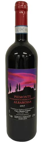 Bottiglia di Piemonte Albarossa DOC dell'azienda vitivinicola Michele Capra.