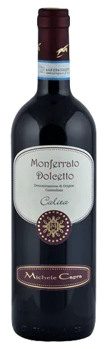 Bottiglia di Monferrato Dolcetto DOC dell'azienda vitivinicola Michele Capra.